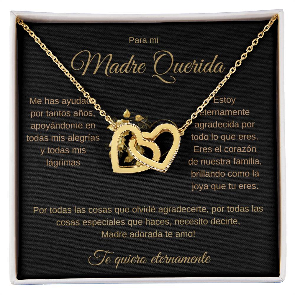 Madre Querida Luxury Gold Interlocking Hearts Necklace