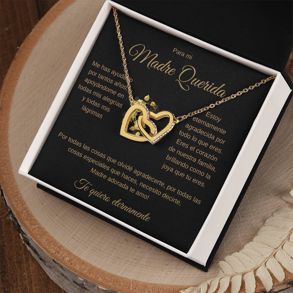 Madre Querida Luxury Gold Interlocking Hearts Necklace