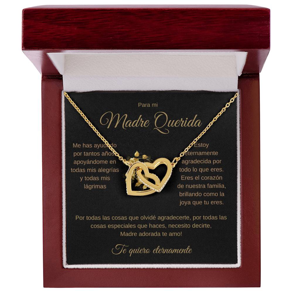 Madre Querida Luxury Gold Interlocking Hearts Necklace