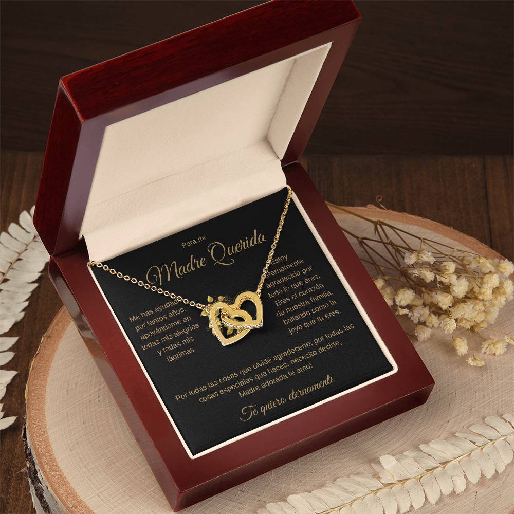 Madre Querida Luxury Gold Interlocking Hearts Necklace