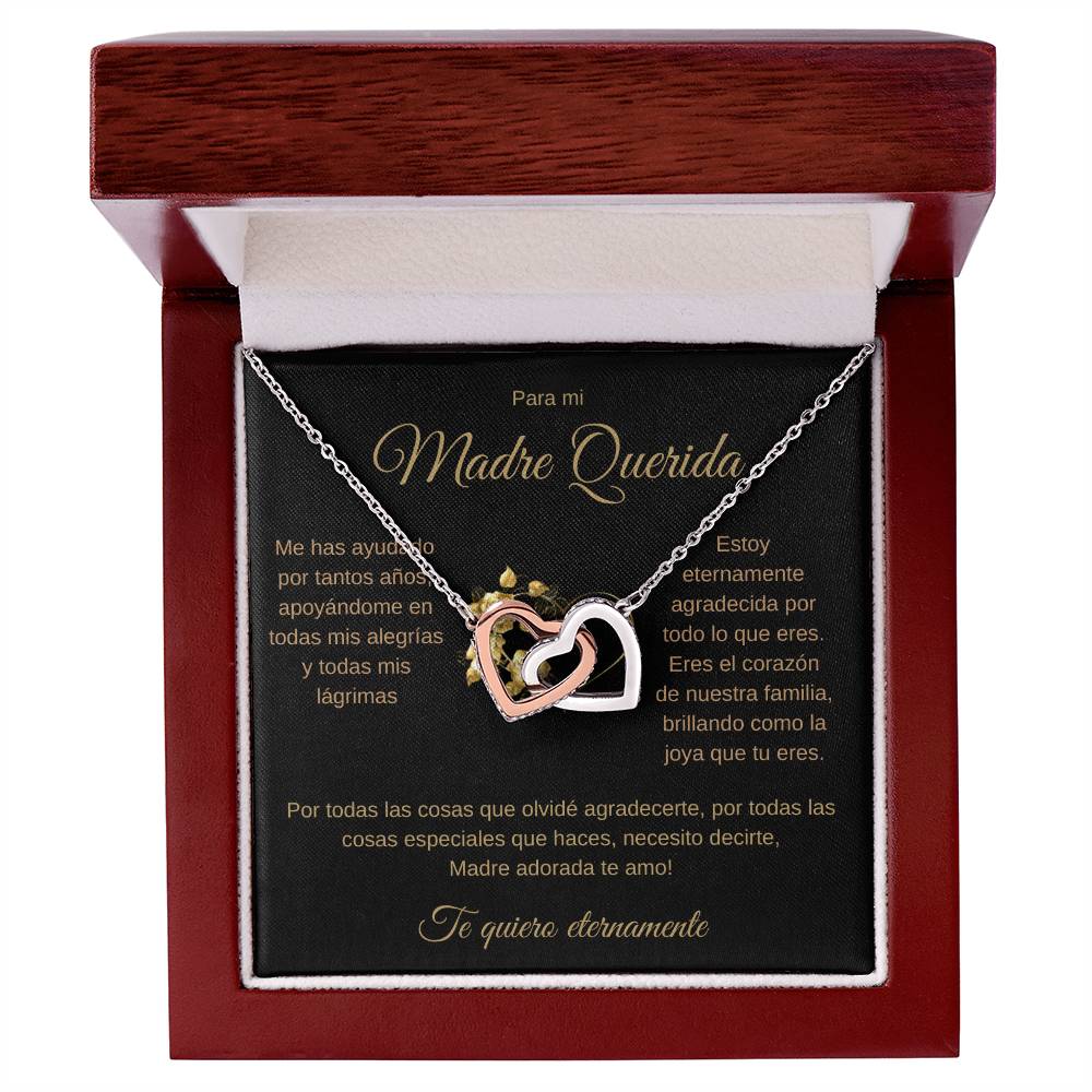 Madre Querida Luxury Gold Interlocking Hearts Necklace